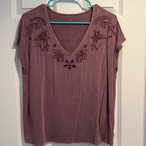 Purple short sleeve T